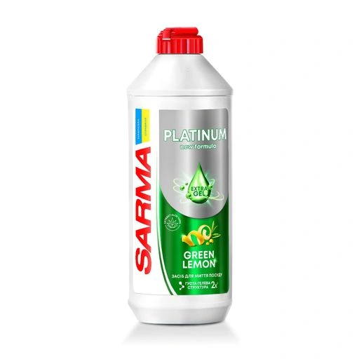Засіб для миття посуду Sarma Platinum Зелений лимон, 500мл, SARMA, Арт.51839