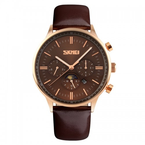 Чоловічий годинник з хронографом Skmei 9117RGCG Cuprum-Brown