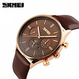 Чоловічий годинник з хронографом Skmei 9117RGCG Cuprum-Brown, фото 3