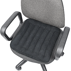 Ортопедичне сидіння з наповнювачем гречане лушпиння Класик Максі 40×40 Чорне Вельвет