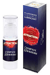 Оральний лубрикант на водній основі з ароматом шампанського та полуниці Mai - Attraction Flavored Kissable 50мл