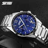 Чоловічий годинник з хронографом Skmei 9096BU Blue, фото 2
