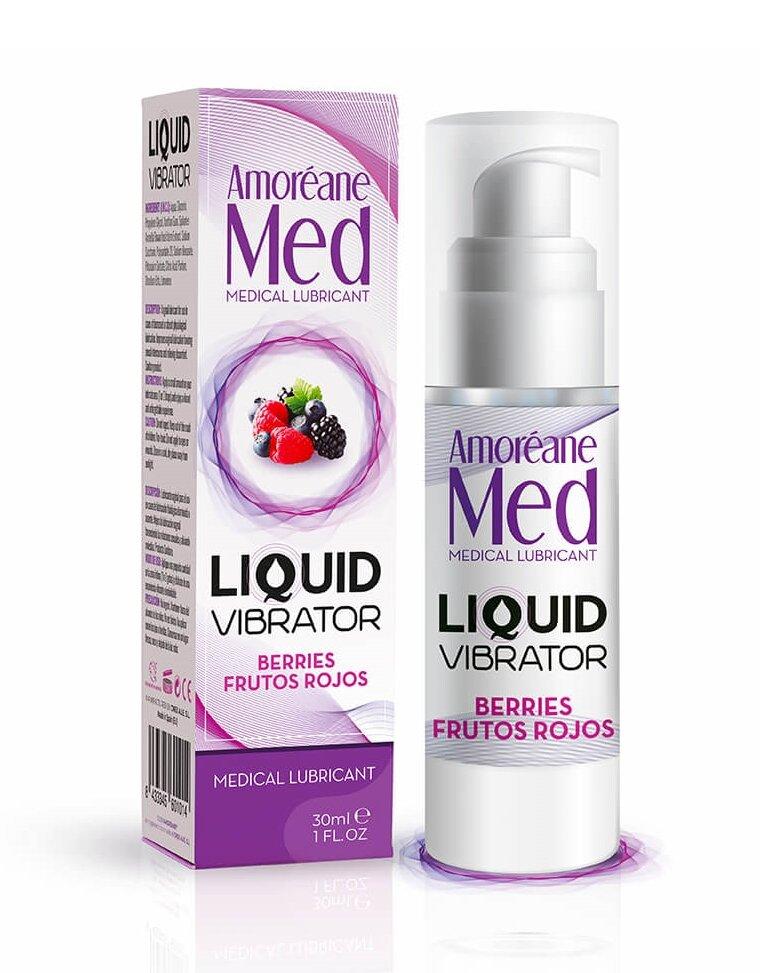 Стимулюючий лубрикант від Amoreane Med: Liquid vibrator - Berries (рідкий вібратор), 30 ml