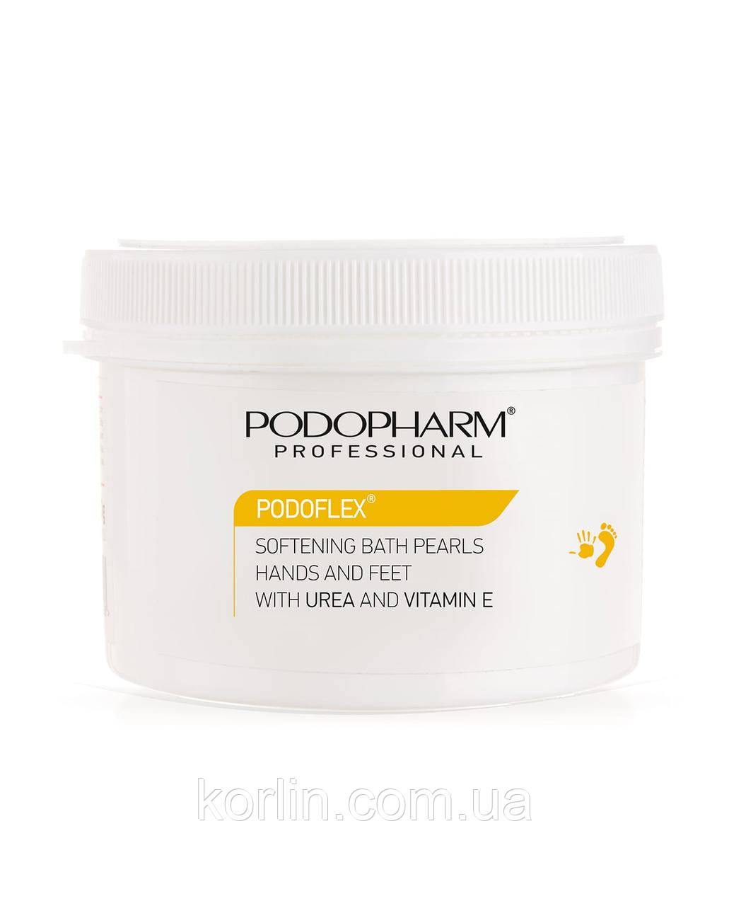 Podopharm Podoflex Softening Bath Pearls Пом'якшувальні ванночки для Рук і Ніг із сечовиною і вітаміном Е 400 г., фото 1