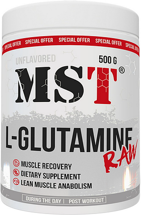Глютамін MST L-Glutamine Raw 500 g без смаку, фото 2