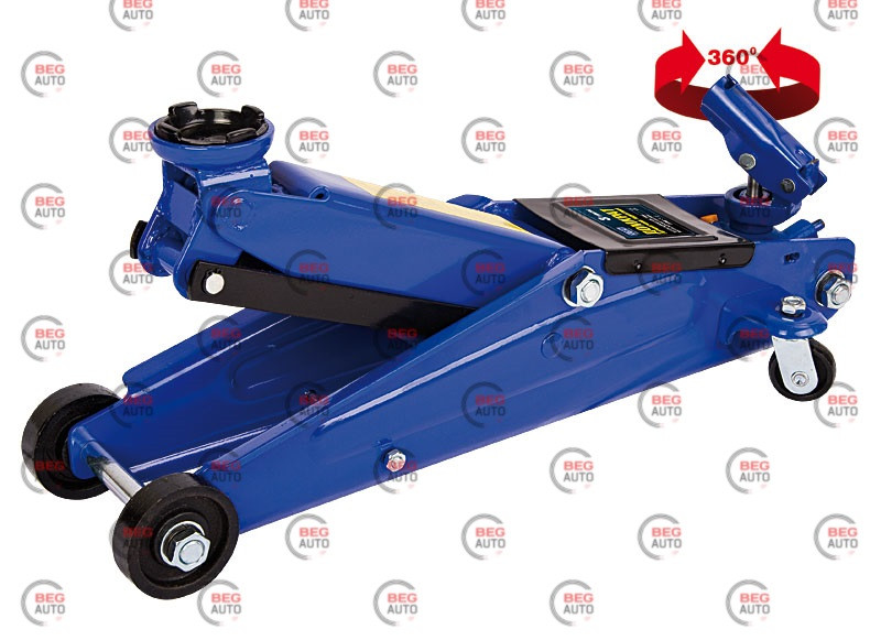 Домкрат гідравлічний підкатний 3 т 130-410мм 19кг (коробка) поворотна ручка 360° (Vitol)