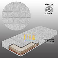 Матрац для ліжечка двосторонній 120х60х11 ортопедичний з гречаним лушпинням новонародженим Білий (2352БЛ11)