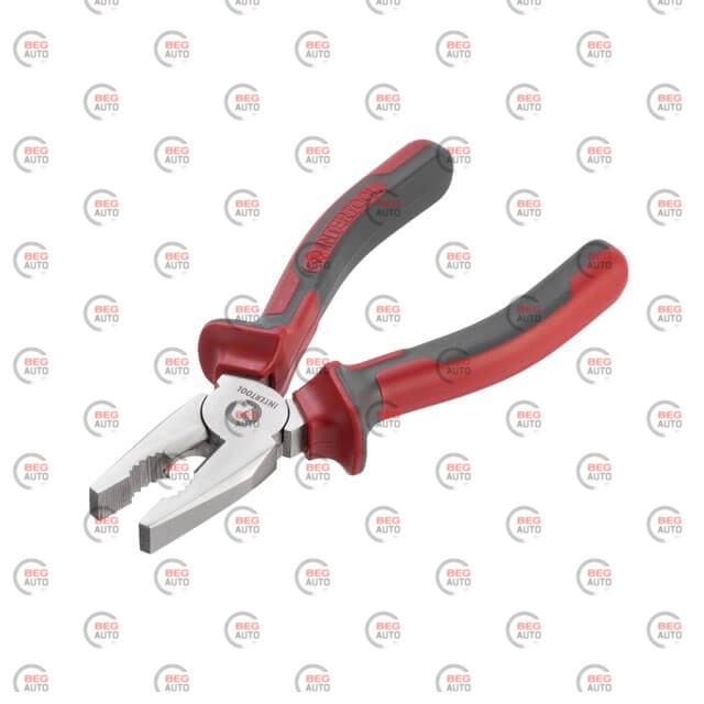 Плоскогубці 180мм червоно-сірі ручки (Intertool)