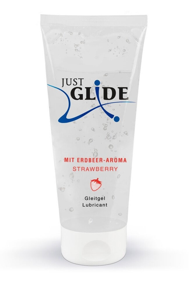 Лубрикант вагінальний на водній основі Just Glide - Strawberry, 200 ml, фото 1