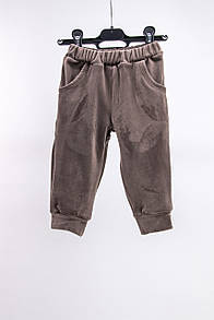 Дитячі штани з карманами велюр на хутрі