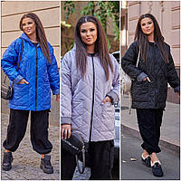 Женская куртка демисезонная удлиненная