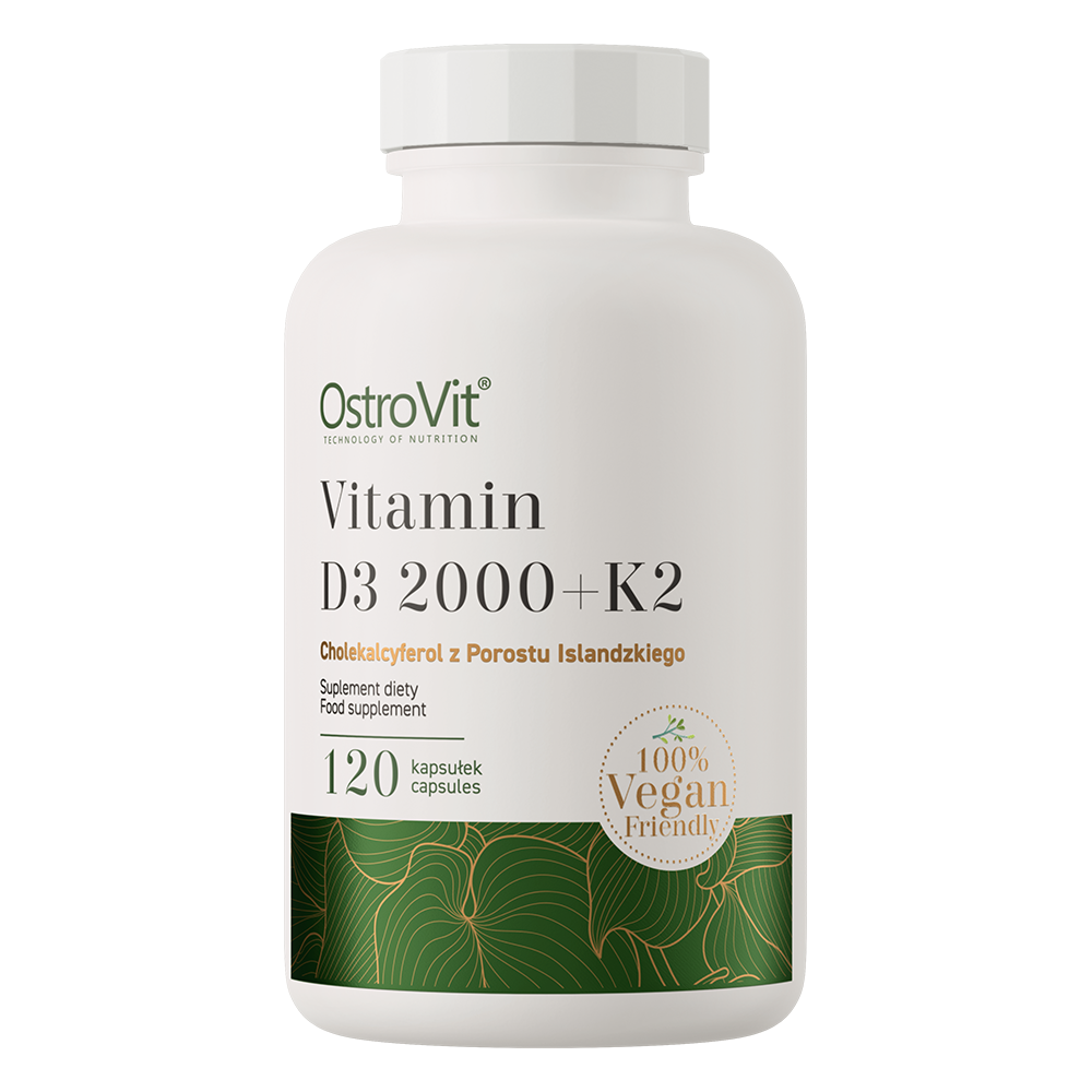 Vitamin D3 2000 + K2 OstroVit 120 капсул, фото 1