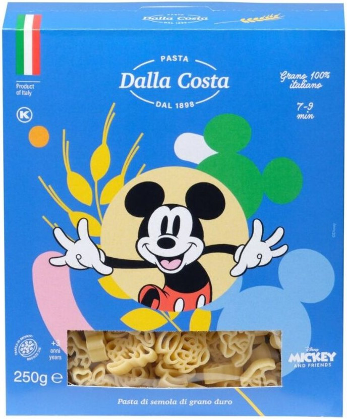 Макарони DALLA COSTA Disney Mickey 250г, 15 шт/ящ