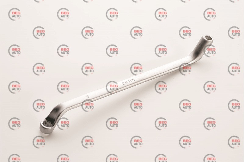 Ключ накидний зігнутий 6х7 мм crv satine (Сила)