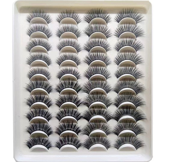 Накладні вії з ефектом 3D-нарощування 20 пар Eyelashes Mixed-8 + клей у подарунок
