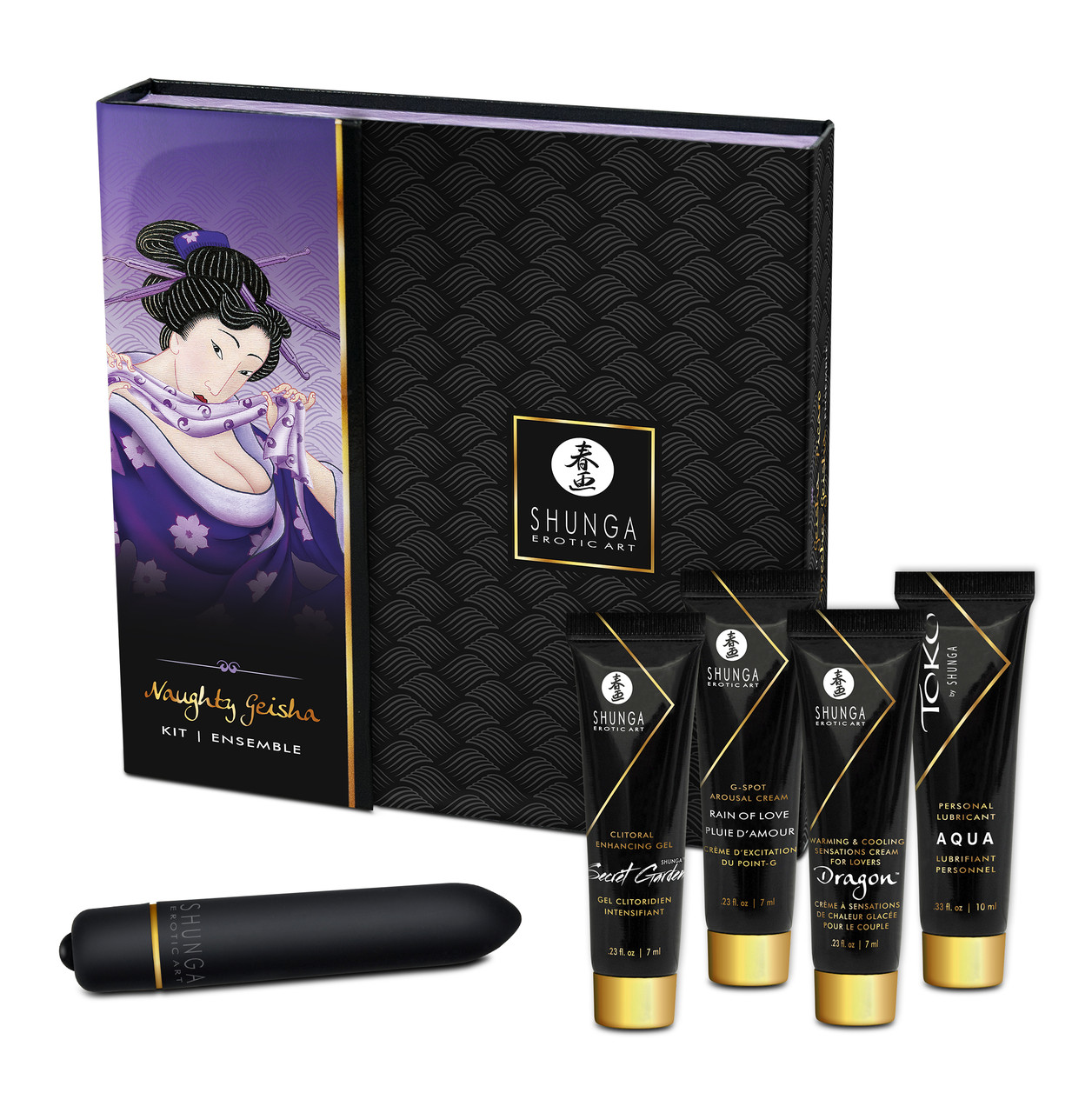 Набір збудливої косметики + вібопуля Shunga NAUGHTY GEISHA COLLECTION 31ML
