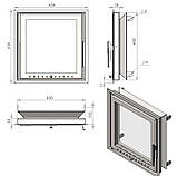 Дверцята камінна Жарко 400 х 400 зовнішня з нерж.ручкою, фото 4