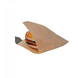 Паперовий пакет-куточок, 170x170 мм, для бургерів, гамбургерів і випічки, фото 3
