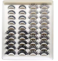Накладні вії з ефектом 3D-нарощування 20 пар Eyelashes Mixed-4 + клей у подарунок