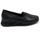 Жіночі шкіряні туфлі низькі чорного кольору  AllShoes 2352SIYAN розмір 36, фото 4