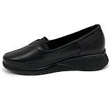 Жіночі шкіряні туфлі низькі чорного кольору  AllShoes 2352SIYAN розмір 36, фото 2