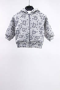 Кофта тепла ясельна для дівчинки на блискавці трикотаж на хутрі