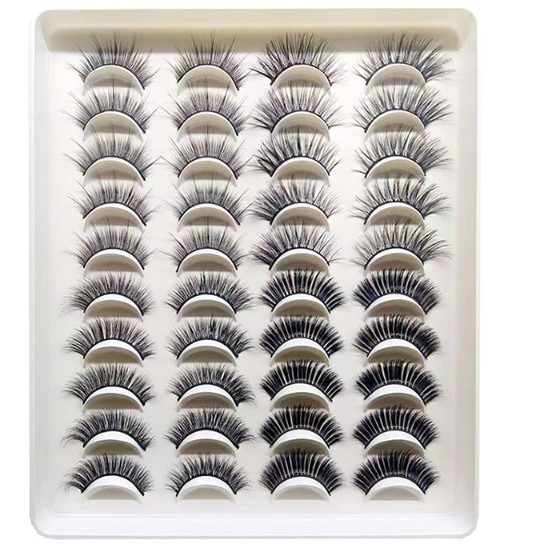Накладні вії з ефектом 3D-нарощування 20 пар Eyelashes Mixed-6 + клей у подарунок, фото 1