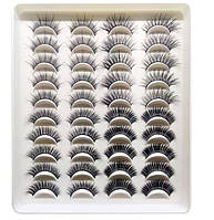 Накладні вії з ефектом 3D-нарощування 20 пар Eyelashes Mixed-6 + клей у подарунок