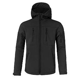 Тактическая куртка Eagle Soft Shell JA-01-0 з флісом Black M