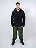 Тактическая куртка Eagle Soft Shell JA-01-0 з флісом Black, фото 7