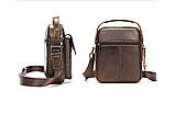 Чоловіча шкіряна зручна сумка Leather Collection (5030) коричнева, фото 3