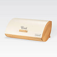 Хлібниця (Д)36,5*(Ш)25 (В)13,3cм металева з пудровим покриттям айворі Maestro