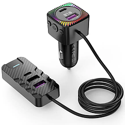 Автомобільний FM-Трансмітер модулятор XO BCC13 |3USB/2Type-C| Чорний 47964