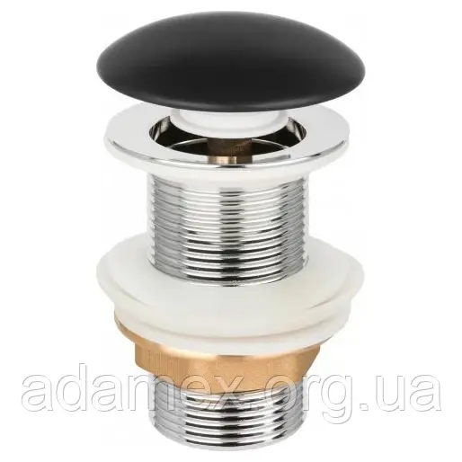 Корок для вмивальника INVENA КЛІК-КЛАК чорна матова