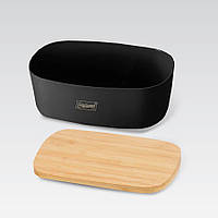 Хлібниця (Д)34,5*(Ш)23,5 (В)13cм бамбук/пластик чорна Maestro