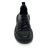 Жіночі шкіряні туфлі чорного кольору на шнурівці та товстій підошві Олтея 13522/1 кожа чорн розмір 36, фото 3