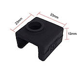 Силіконова «шкарпетка» термозахисна для нагрівального блоку MK7/ MK8/ MK9 (Чорний / Синій), фото 2