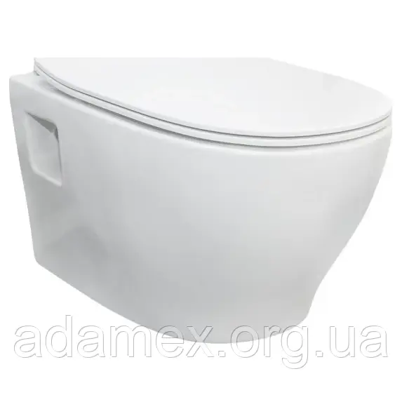 Унітаз підвісний IMPRESE ALBA Rimless із сидінням Soft Close дюропласт