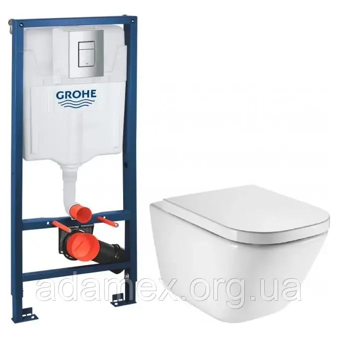 Інсталяційна система 3 в 1 GROHE Rapid SL чорна кнопка