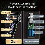 Потужний бездротовий пилосос зі сильним всмоктуванням, легко очищує робочий стіл, клавіатуру, шухляду, салон автомобіля та інші, фото 7