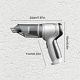 Потужний бездротовий пилосос зі сильним всмоктуванням, легко очищує робочий стіл, клавіатуру, шухляду, салон автомобіля та інші, фото 9
