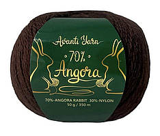 Avanti Yarn ANGORA 70 (Аванті Ярн Ангора 70) № 931 темно-коричневий (Пряжа ангора, нитки для в'язання)