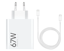 Мережевий зарядний пристрій Xiaomi CHARDGE TURBO GaN 67W Type-C 2 в 1