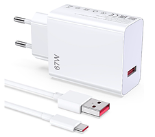 Мережевий зарядний пристрій Xiaomi CHARDGE TURBO 67W Type-C 2 в 1