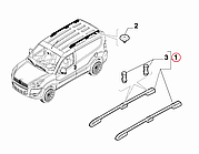 Рейлінги поперечні (чорні), Виробник: MGA, OE: 735584029, 735541762, 735664353