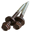 Саморізи 4,8*60 RAL8017 (шоколадно-коричневий) для кріплення покрівельних комплектуючих