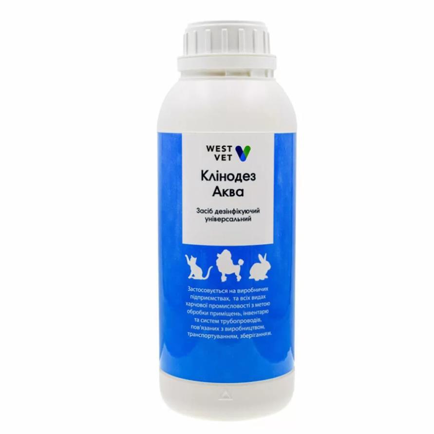 Клінодез Аква 1 л Засіб для дезінф. та очищення інвентарю і приміщень, фото 1