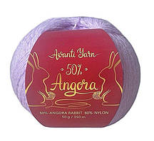 Avanti Yarn ANGORA 50 (Аванті Ярн Ангора 50) № F31 ліловий (Пряжа ангора, нитки для в'язання)