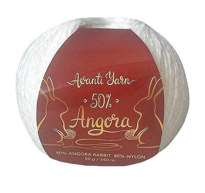 Avanti Yarn ANGORA 50 (Аванті Ярн Ангора 50) № F10 білий (Пряжа ангора, нитки для в'язання)