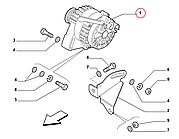 Генератор 1.4i Doblo 70А НОВИЙ, Виробник: AS, OE: 51859042, 52003536, 71794211, 71721167